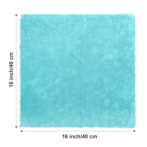 Shimeyao 30 Pcs 16 x 16 Inch Edgeless Microfiber Plush Towels for Cars Detailing Drying Wash Polishing Absorbent Cleaning Cloths, 500 GSM (Teal Blue) - color: Teal Blue, size: 16 x 16 Inch