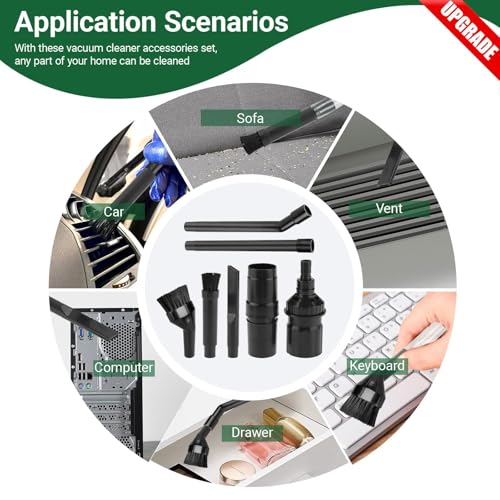 EZ SPARES 32mm Micro Vacuum Attachment Kit with Silicone Tools, 7-Piece - color: Upgrade Version