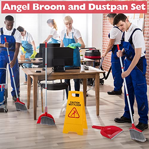 Meanplan 3 Pcs Broom and Dustpan Set, 54 Inch Indoor Angle Broom