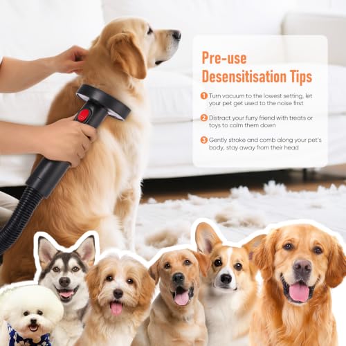 Pet Hair Grooming Brush Vacuum Attachment Kit Compatible with Shark IX & IZ Series 4pcs - color: Pet Set-4pcs