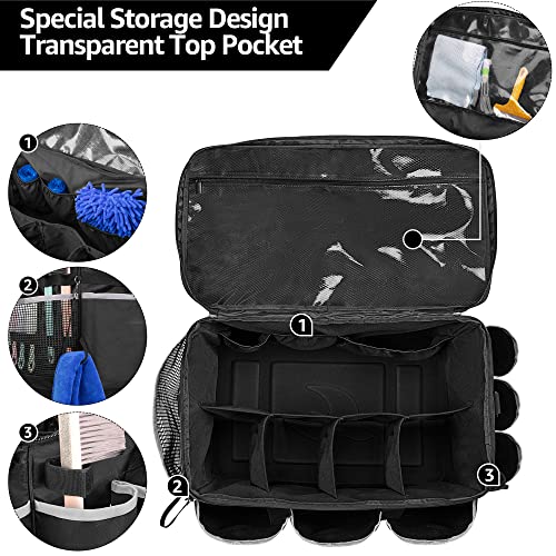 HODRANT Extra-Large Cleaning Caddy with EVA Hard Bottom with Shoulder Strap
