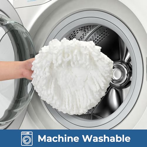 Matthew Cleaning 12Pack White Microfiber Spin Mop Replacement Head Compatible with EasyWring Spin Mop Replace Head-EasyWring High Absorbency,Machine Washable,Microfiber Spin Mop Refills - color: White, size: 12 Count