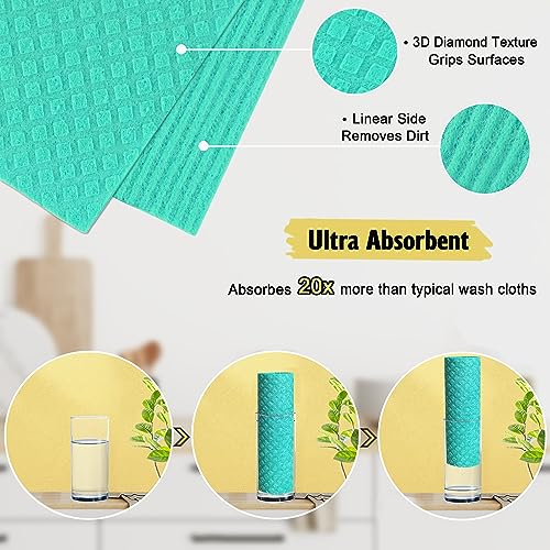 MoLKENE Swedish Dishcloths for Kitchen, 10 Pack, Assorted Colors - color: 10 Pack Assorted Colors, size: 10 Pack