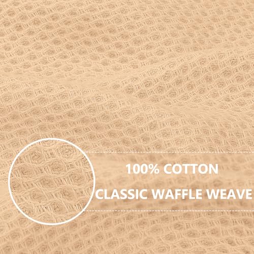 Homaxy 100% Cotton Waffle Weave Kitchen Dish Towels 12-Pack, Apricot - color: Apricot, size: 13 X 28 - 12 Pack