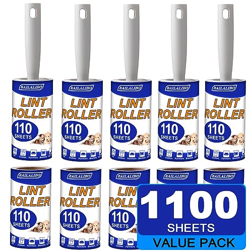 BAILALIBO Lint Roller for Pet Hair, 1100 Sheets