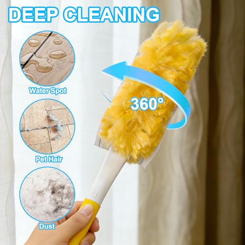 20 Pack Heavy Duty Duster Refills for Swiffer, Multi-Surface 360° Disposable Dusters Kit for Cleaning Dusting Electronics Furniture Blind Ceiling Fan (Handle is Not Included) - size: 20