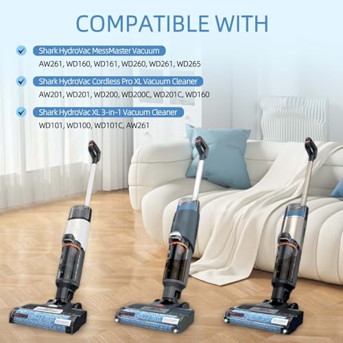 9-Pack WD201 Replacement Foam Filters for Shark HydroVac WD101 WD100 WD200 WD160 WD161 AW302 AW201 AW261 AW161 & MessMaster WD261 XL 3-in-1 Vacuum Cleaner, Part# WDB1, WDB2, WDFF1, WDB1F2, WDFF2