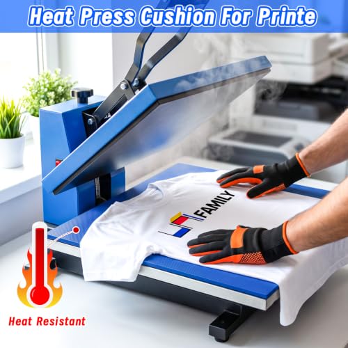 UNIFAMILY 2pack Heat Press Mat 15x15IN, Silicone Heat Press Pad, Blue Washable Double-Sided Heat Mat for Heating Press for Vinyl HTV Transfer, T-Shirt Iron, Heat Press Mats - color: Blue