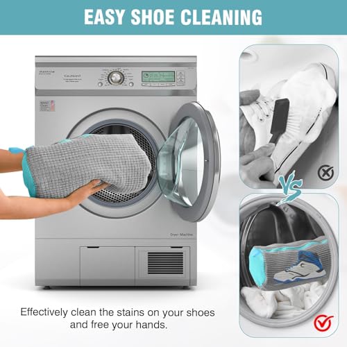 Shoe Washing Machine Bag, Shoe Laundry Bag for Washer and Dryer - color: Gray, size: 1 PACK