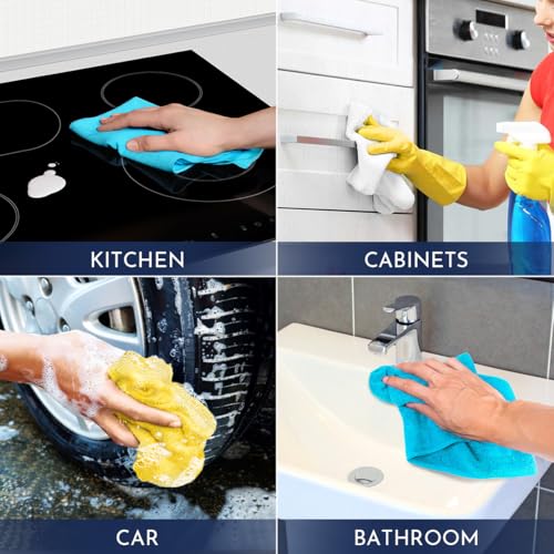 GLIMGLINT Microfiber Cleaning Cloth, 150 Pack Towels for Cars 14 X12 Inch - color: Multicolor