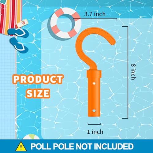 Hook for All Robotic Pool Cleaner, Accessories Hook Customized for Pool Vacuum Robot Including Cordless,Above Ground and Underwater,Attaches to Telescopic Poles-Orange1 - color: Orange
