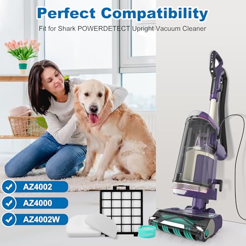 AZ4002 AZ4000 AZ4002W HEPA Filter Replacement Compatible with Shark POWERDETECT Upright Vacuum Cleaner and Shark Powered Lift-Away Heavy Duty Vacuum Suction, 6 Foam, 6 Felt, 2 HEPA, 2 Odor Cartridge - size: 6 Foam + 6 Felt + 2 HEPA + 2 Odor Cartridges