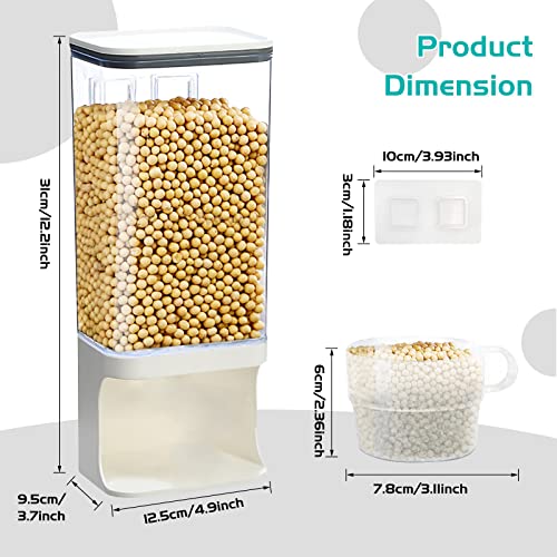 Detergent Dispenser for Laundry Room,Wall-Mounted Laundry Detergent Dispenser with Spigot Cup Holder,Suitable for Soap Beads Rice Scent Boosters Dry Food Dog Food Dispenser Storage Containers(1.5L) - style: 1.5L containers