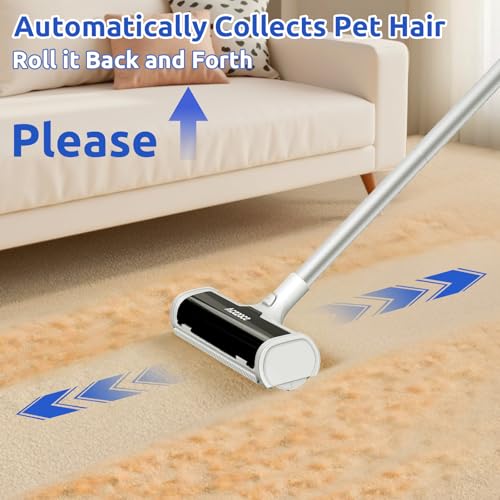 ACE2ACE A3 Pro Carpet Roller for Pet Hair, Carpet Pet Hair Removal Tool - color: Black