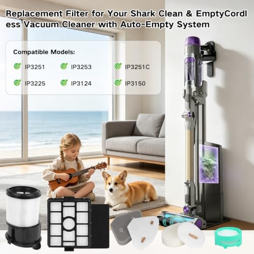 Filter Replacement for Shark IP3251, IP3252, IP3253 Cordless Stick Vacuum - color: IP3251 Black