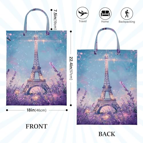 Travel Laundry Bags 2 PC Wet Dry Bag with Handle Dirty Clothes Organizer for Swimsuits Beach Camping Waterproof Washable Lavender Eiffel Tower Purple - color: Lavender Eiffel Tower Purple