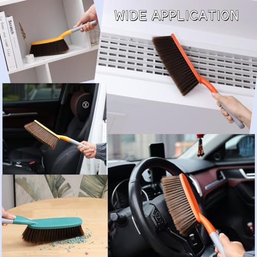 15" Red Soft Brist. Hand Broom Brush Bed Sofa Counter Hair Clear - color: Red 1