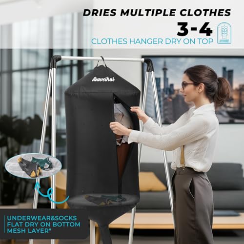 portable clothes dryer–Travel Clothes Dryer – Ideal for Small Loads of Lightweight Garments, Plus Small Items Like Underwear and Socks