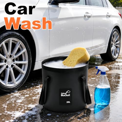 5 Gallon 3 Pack Collapsible Bucket,Black - color: Black, size: 5 Gallon