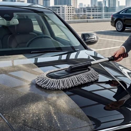 Microfiber Car Duster Scratch-Free, Car Dust Brush for Exterior Cleaning - size: 1 pc