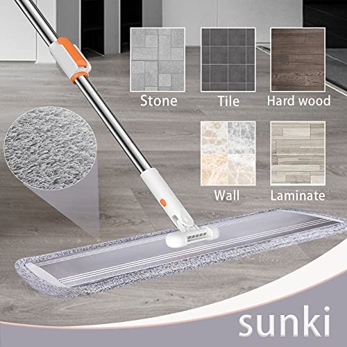 32 Inch Commercial Flat Microfiber Mop Pads Refill 6 Pack - color: 32 in Mop Pads