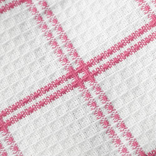 T-Fal Premium Waffle Dish Cloths: Highly Absorbent, Super Soft Long Lasting - 100% Cotton, 12"x13" Towel for Cleaning & Drying, (12-Pack), Pink - color: Pink, size: 12-Pack