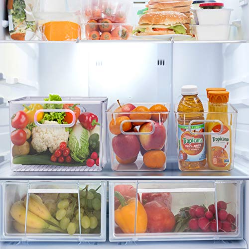Sorbus Fridge Organizers and Storage, Clear Plastic Bins (Medium, 2 Pack) - size: Medium, style: 2 Pack