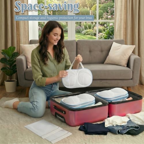 6 PCS Bra Laundry Bags for Washing Machine, Bra Wash Protector for A-D Cups