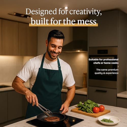 Will Well Kitchen 2 Pack Bib Apron For Men & Women with 2 Pockets - Green - color: 02 - Green, size: 1 Pack