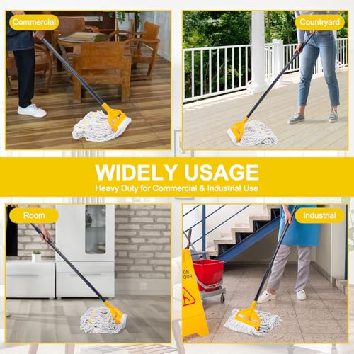 KeFanta 2 Pack Commercial Mop Heavy Duty Industrial Mops,60" Long Handle - size: Large