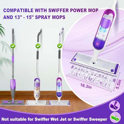 Disposable Mop Pads for Swiffer Powermop - 10 Pack Wet Dry Refills