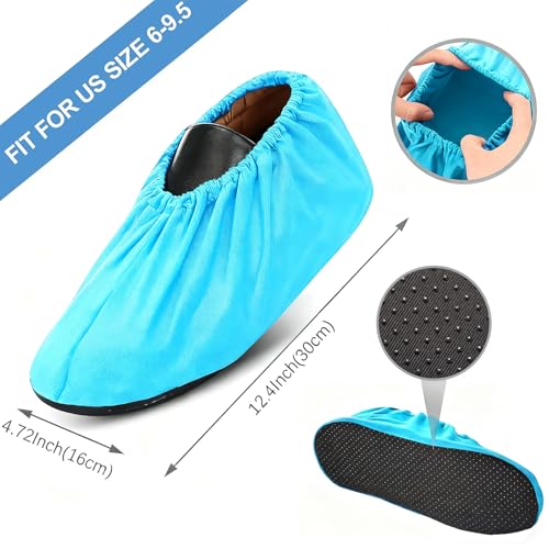 6 Pairs Reusable Non Slip Cloth Shoe Covers