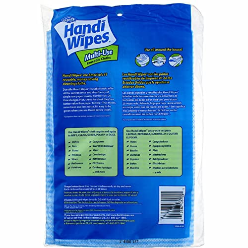 Clorox Handi Wipes Multi-Use Reusable Cleaning Cloths 21" X 11" 6 Count (Pack of 4) - size: 6 Count (Pack of 4)