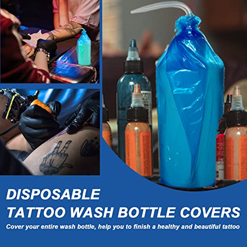 Wash Bottle Bags 250pcs Tattoo Wash Bottle Covers Blue - color: Blue