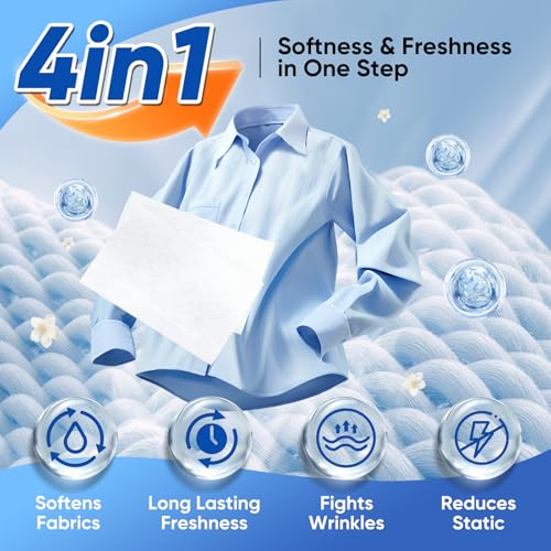 Veuslumen 1000 Count Dryer Sheets, Fabric Softener Sheet with Essential Oil