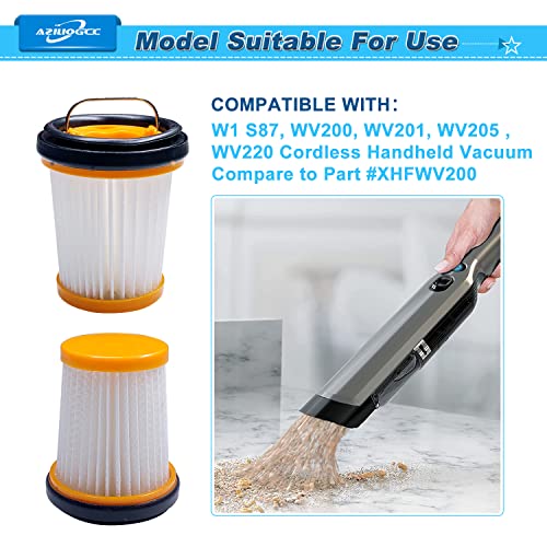 Wandvac Filter Replacement for Shark WV201 ION W1 XHFWV200 Handheld Vacuum - size: 8Pack