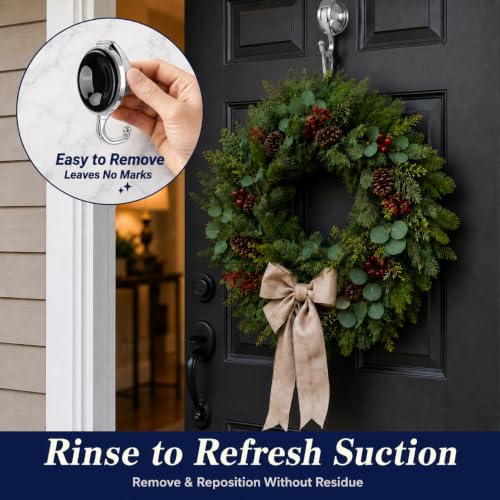 Heavy Duty Vacuum Suction Cup Hooks (Silver, 2 Pack) - color: Silver, size: 2 Pack