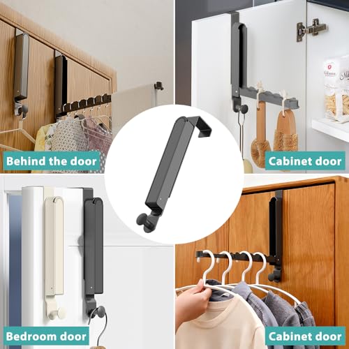 MGahyi Space Grey Foldable Over The Door Hanger - color: Space Grey