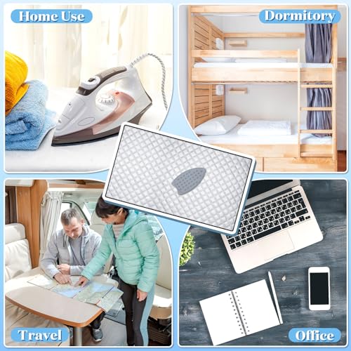 Tigeen Extra Large Ironing Mat 54" x 32", Foldable Ironing Blanket for Countertop Tabletop Washer & Dryer, Thick Double-Sided Ironings Pad with Silicone Iron Rest, Portable Ironings Board Alternative