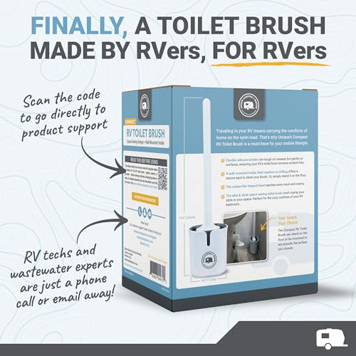 Unique RV Silicone Toilet Bowl Brush with Holder, 2-Pack - size: 2 Compact Brushes