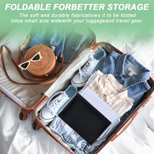 2 Pack Mesh Travel Laundry Bag 28" x 40"Extra Large Dirty Clothes Organizer - color: Champagne+Champagne, size: 28"x40"