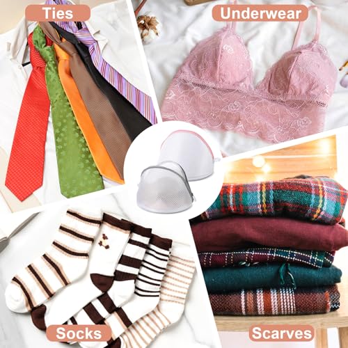 2 PCS Bra Washing Bags, 2 Colors Mesh Wash Bag for Bras with Zipper Lingerie Washer Protector Large Bra Laundry Bags Women Mesh Lingerie Wash Bag for Washing Underwear & Delicates (Pink, Gray)