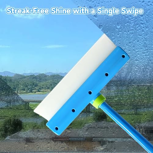 Silicone Window Squeegee,3-in-1 Glass Cleaning Tool
