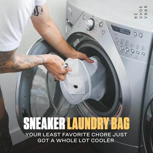 RESHOEVN8R Sneaker Laundry Bag for Washing Machine - Mesh, Dual Lace Lock