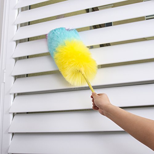 Kitchen + Home Large Static Duster - 27" Synthetic Feather Duster - Silver - color: Silver