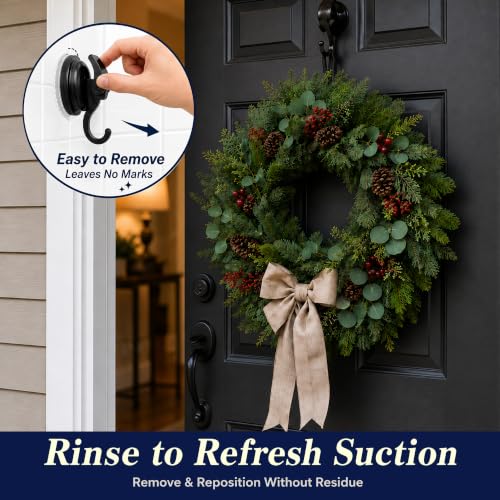 Heavy Duty Vacuum Suction Cup Hooks, 2 Pack, Black - color: Black, size: 2 Pack