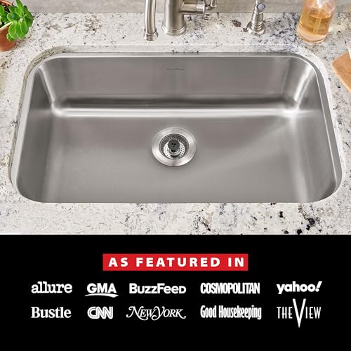 SinkShroom Revolutionary Clog-Free Sink Strainer Basket, 2-Pack, Stainless Steel - size: 2-Pack, style: Strainer