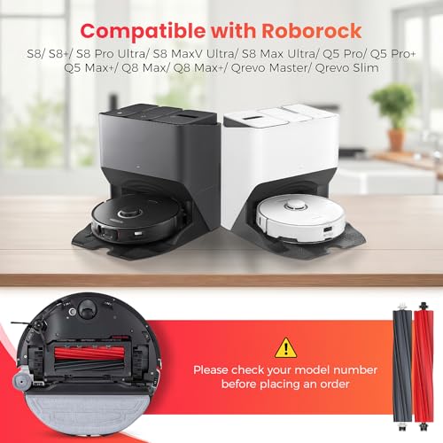1 Set Main Brush Replacement for Roborock S8/ S8+/ S8 Pro Ultra Vacuum - size: 2 Set Main Brush for Roborock S8