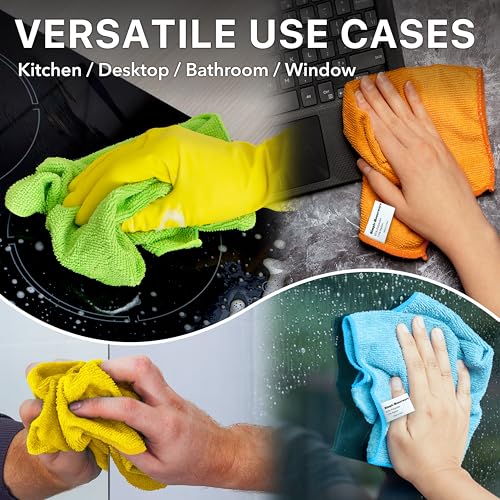 Simple Houseware 12 Pack Microfiber Cleaning Cloth (12" x 12") - size: 12 Pack