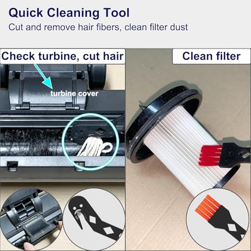 Aspiron Vacuum Carpet Brush Attachment, 1.25" Turbo Floor Brush for AS-CA006, AS-CA033, AS-CA034 – Universal Vacuum Cleaner Head Replacement Carpet & Rug Cleaning